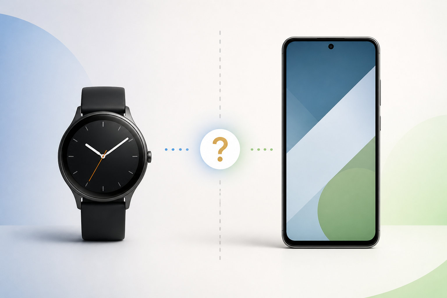 スマートウォッチとAndroidスマホの互換性を確認するイメージ
